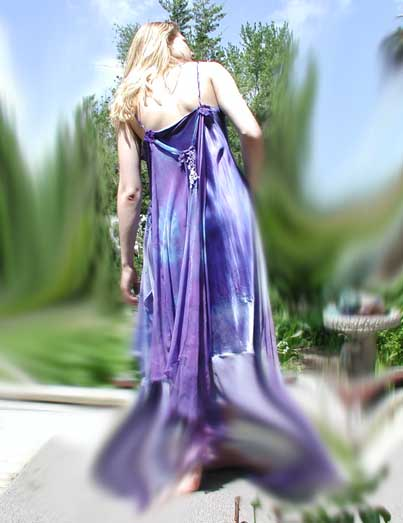 purple wedding gown